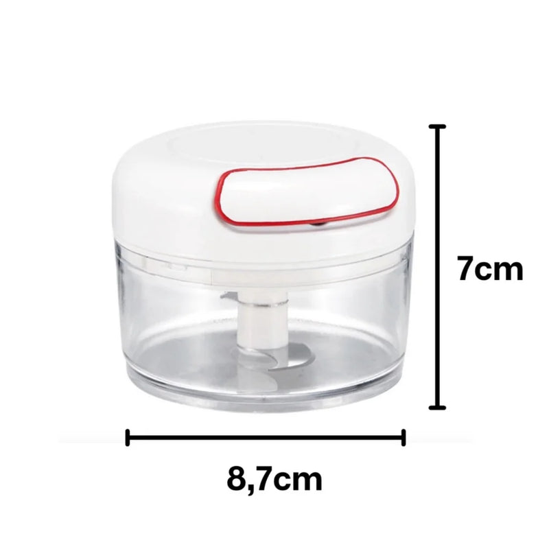 Mini Processador Triturador de Alimentos 2 Lâminas em Aço Inox