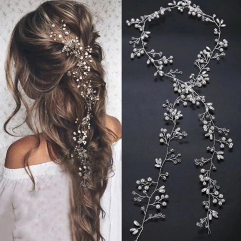 Perola de cristal para cabelo