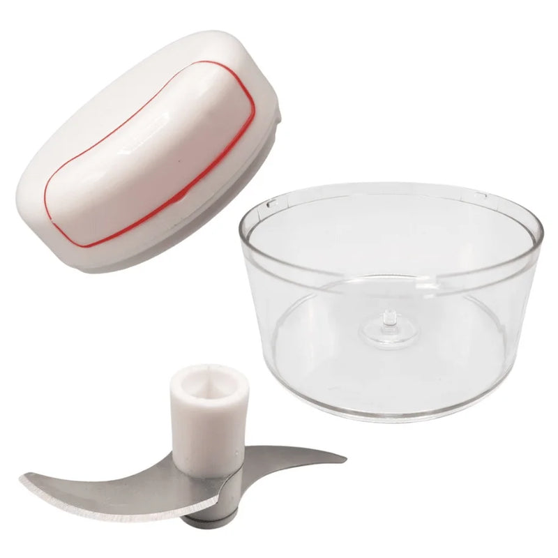 Mini Processador Triturador de Alimentos 2 Lâminas em Aço Inox